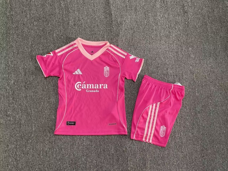 25-26 Granada Pink Kids Soccer Jersey