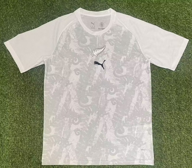25-26 New Zealand White Fans Soccer Jersey