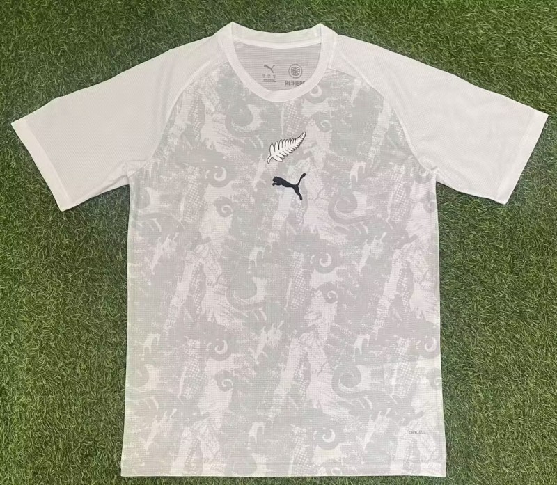 25-26 New Zealand White Fans Soccer Jersey