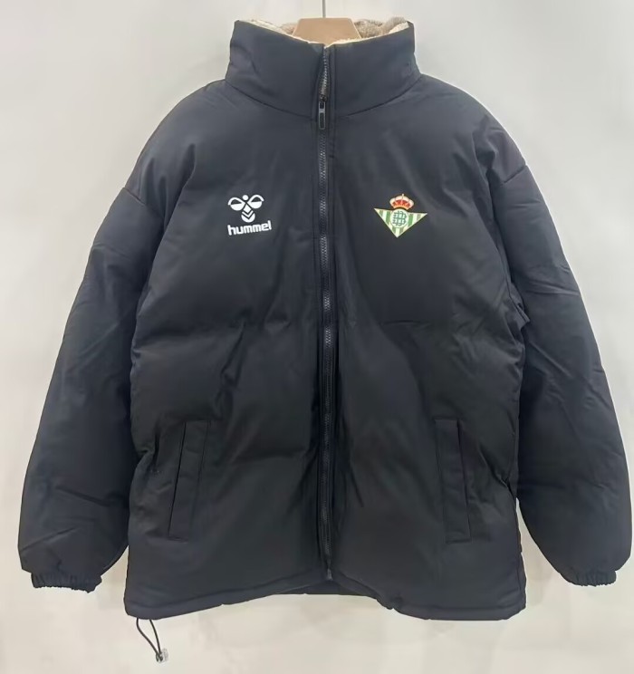 25-26 Real Betis Black Cotton Coat #棉衣