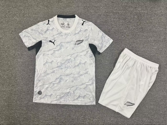 25-26 New Zealand Away Kids Soccer Jersey