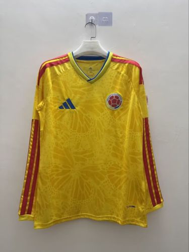 26-27 Colombia Home Fans Long Sleeves Soccer Jersey