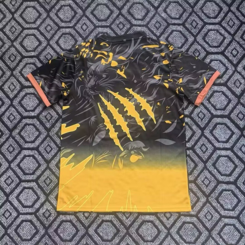 25-26 Brazil Yellow Cheetah Fans Soccer Jersey