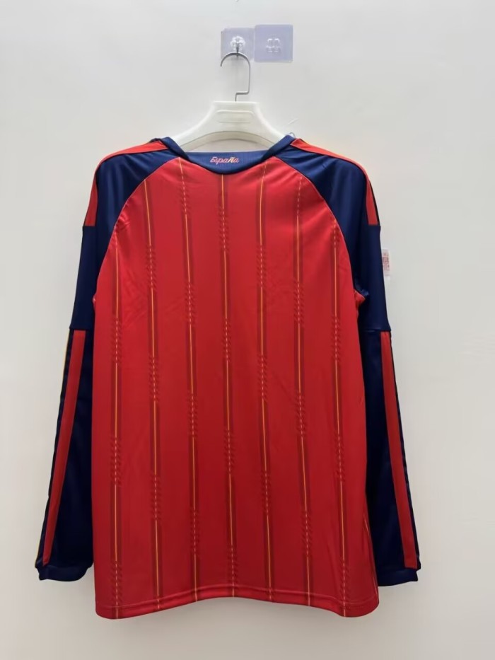 26-27 Spain Home Fans Long Sleeves Soccer Jersey