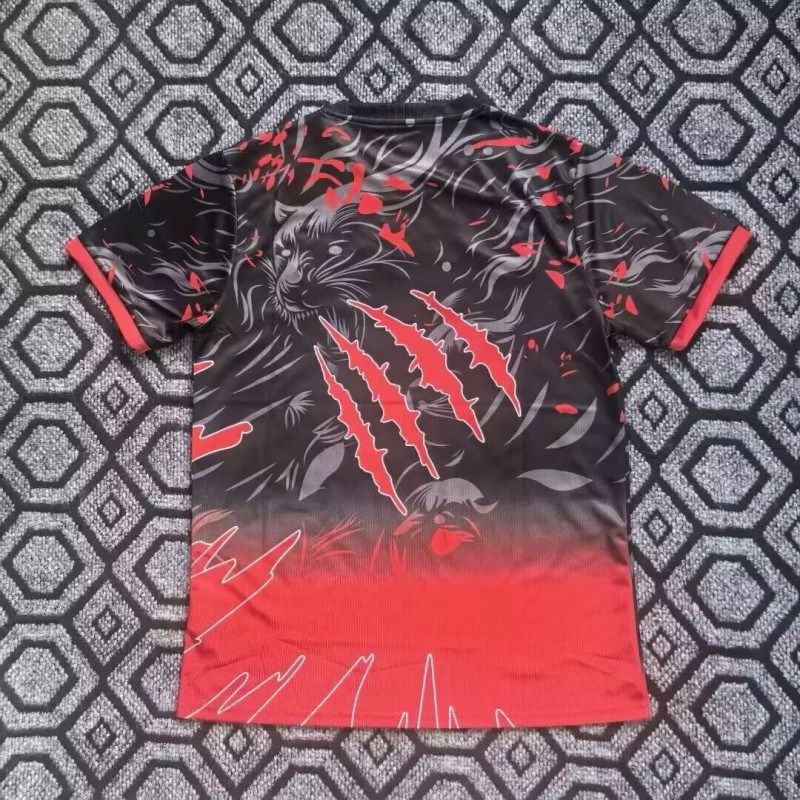 25-26 Brazil Red Cheetah Fans Soccer Jersey