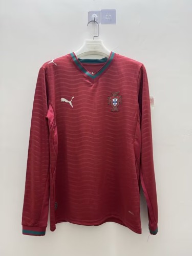26-27 Portugal Home Fans Long Sleeves Soccer Jersey