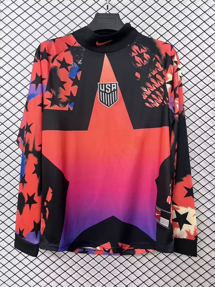 25-26 USA Fans Goalkeeper Long Sleeves Soccer Jersey