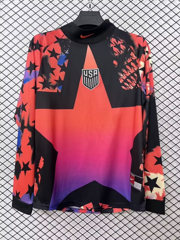 25-26 USA Fans Goalkeeper Long Sleeves Soccer Jersey