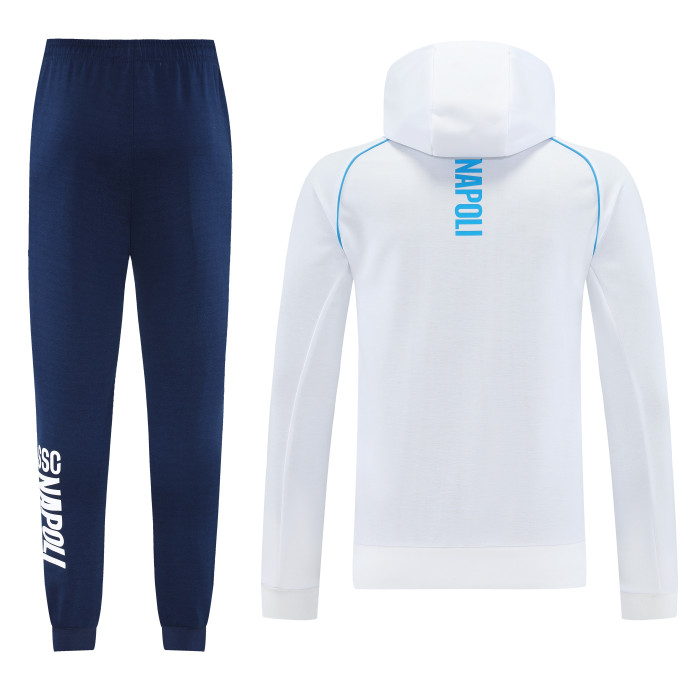 25-26 Napoli White Hoodie Jacket Tracksuit