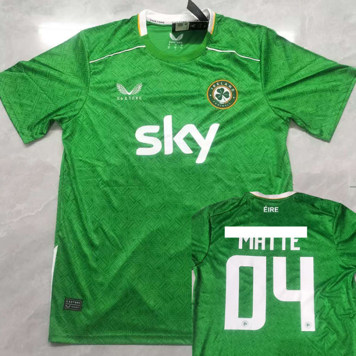 25-26 Ireland White Fans Soccer Jersey*带广告