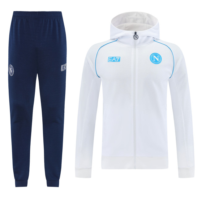 25-26 Napoli White Hoodie Jacket Tracksuit