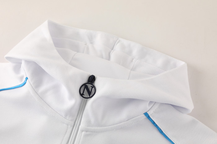 25-26 Napoli White Hoodie Jacket Tracksuit
