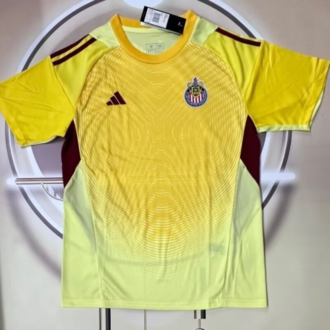 2025-26 Chivas Yellow GoalKeeper Soccer Jersey