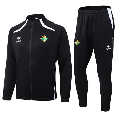 25-26 Real Betis Black Jacket Tracksuit(长拉）