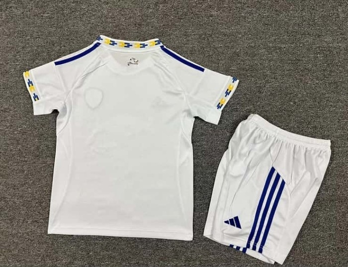 25-26 Leeds United Home Kids Soccer Jersey