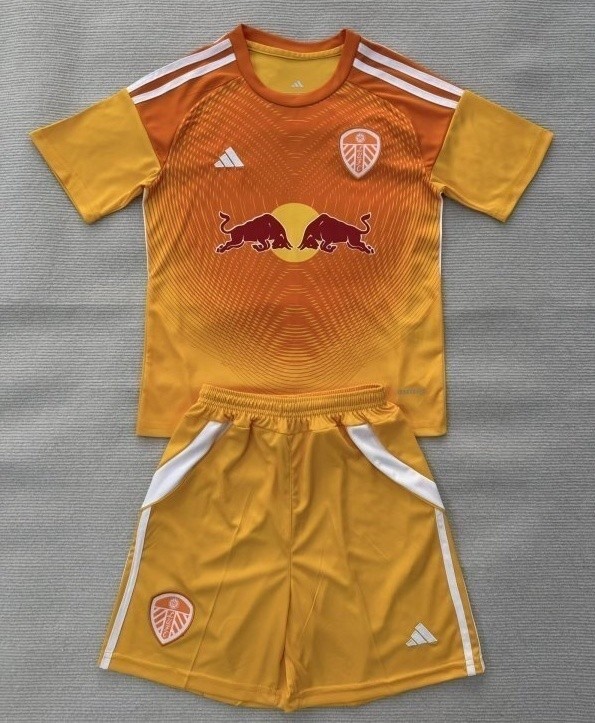 25-26 Leeds United Kids Orange Goalkeeper Soccer Jersey