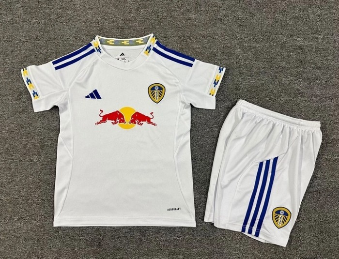 25-26 Leeds United Home Kids Soccer Jersey