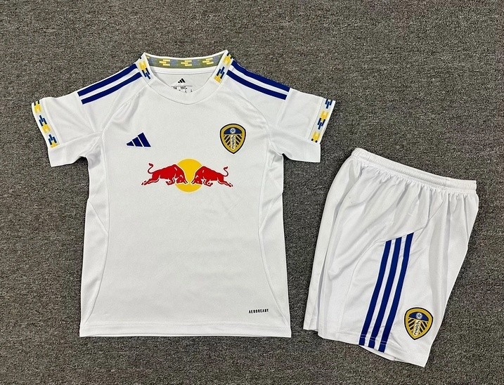 25-26 Leeds United Home Kids Soccer Jersey