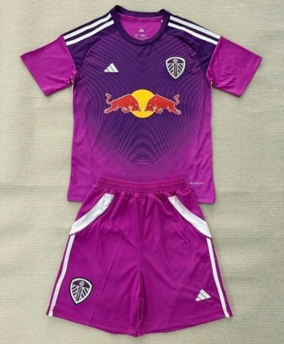 25-26 Leeds United Kids Purple Goalkeeper Soccer Jersey