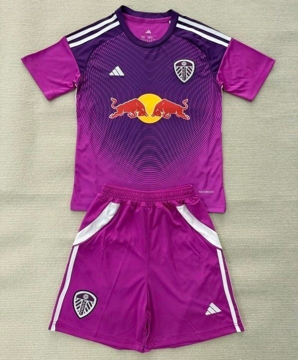 25-26 Leeds United Kids Purple Goalkeeper Soccer Jersey