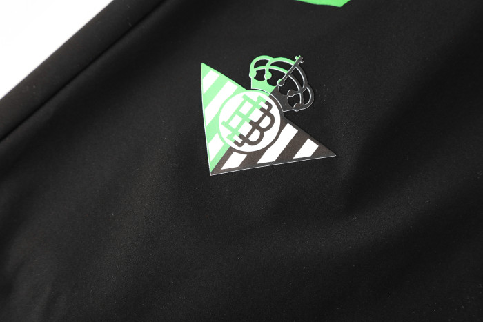 25-26 Real Betis Black & White Hoodie Jacket Tracksuit
