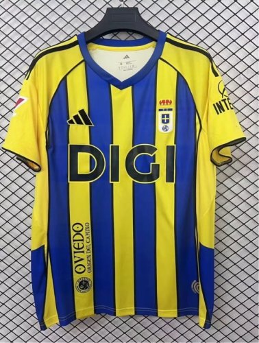 25-26 Real Oviedo Away  Fans Soccer Jersey