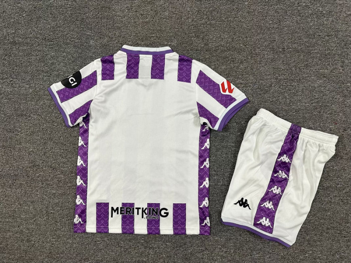 25-26 Valladolid Home Kids Soccer Jersey