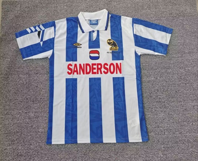 1992-1993 Sheffield Wednesday Home Retro Soccer Jersey