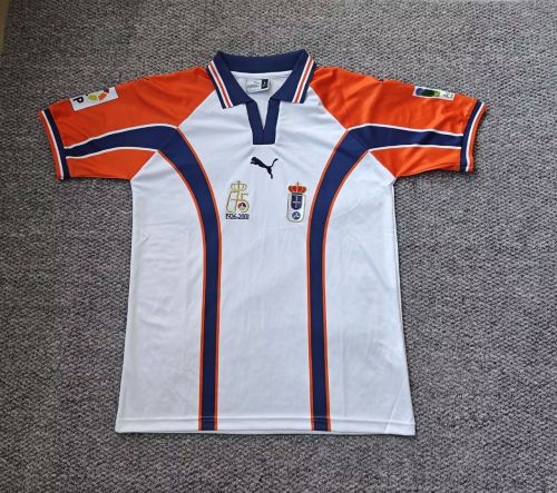 2001-2002 Real Oviedo Away Retro Soccer Jersey*带臂章