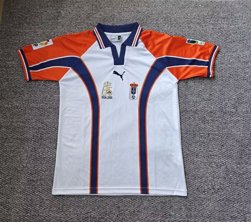 2001-2002 Real Oviedo Away Retro Soccer Jersey*带臂章
