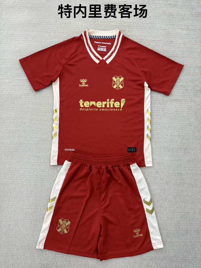 25-26 CD Tenerife Away Kids Soccer Jersey