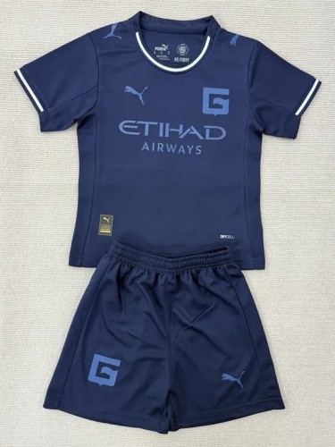 25-26 Girona Second Away Kids Soccer Jersey