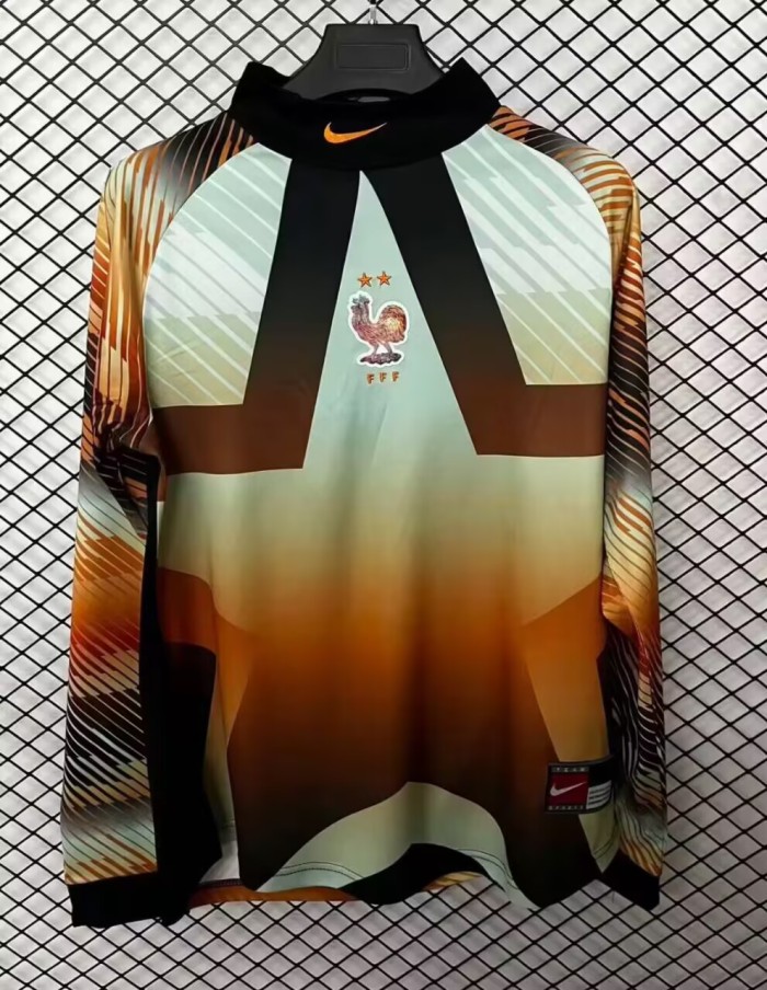 26-27 France Goalkeeper Long Sleeves Fans Soccer Jersey