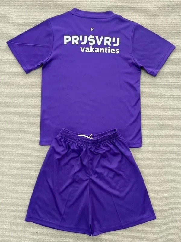 25-26 Feyenoord Purple Goalkeeper Kids Soccer Jersey
