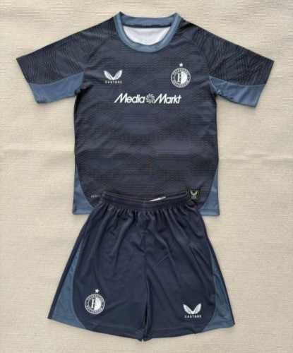 25-26 Feyenoord Black Kids Soccer Jersey