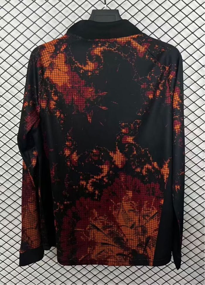 25-26 Netherlands Grey Goalkeeper Long Sleeves Fans Soccer Jersey