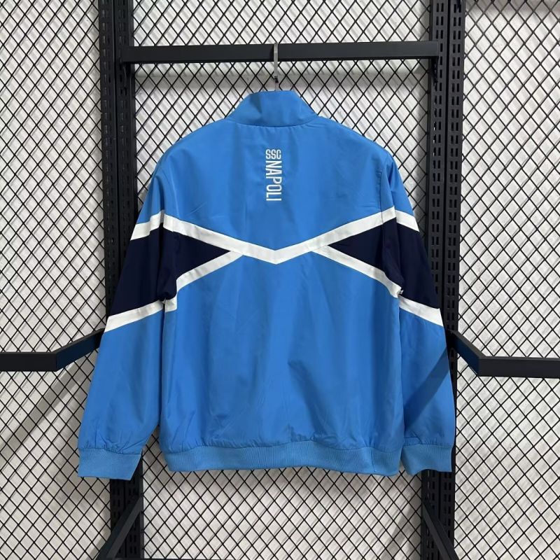25-26 Napoli Blue & White Windbreaker Soccer Jersey