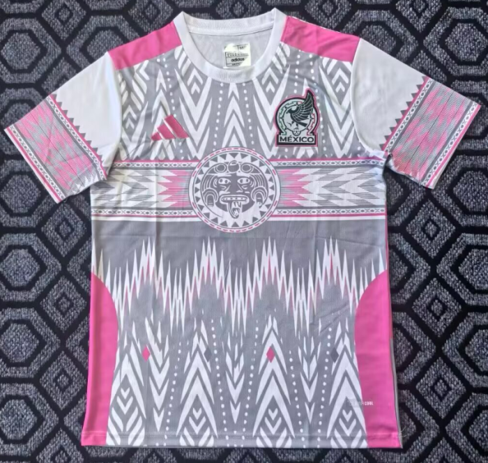 25-26 Mexico Grey Pink Special EditionTraining Shirts