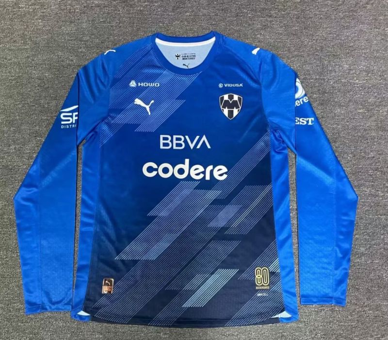 25-26 Monterrey Second Away Fans Long Sleeves Soccer Jersey