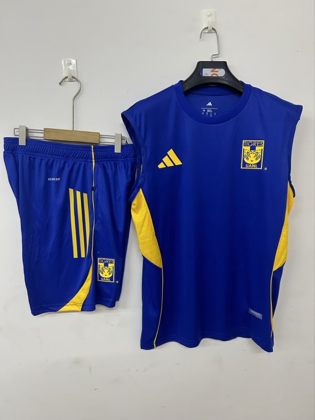 25-26 Tigres UANL Royal Bule Tank top and shorts suit
