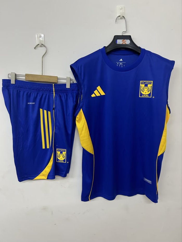 25-26 Tigres UANL Royal Bule Tank top and shorts suit