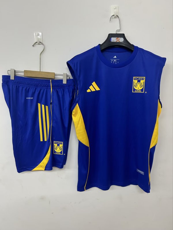25-26 Tigres UANL Royal Bule Tank top and shorts suit