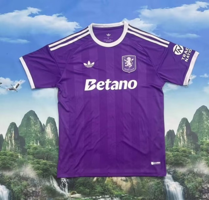 25-26 Aston Villa Purple Goalkeeper Fans Soccer Jersey