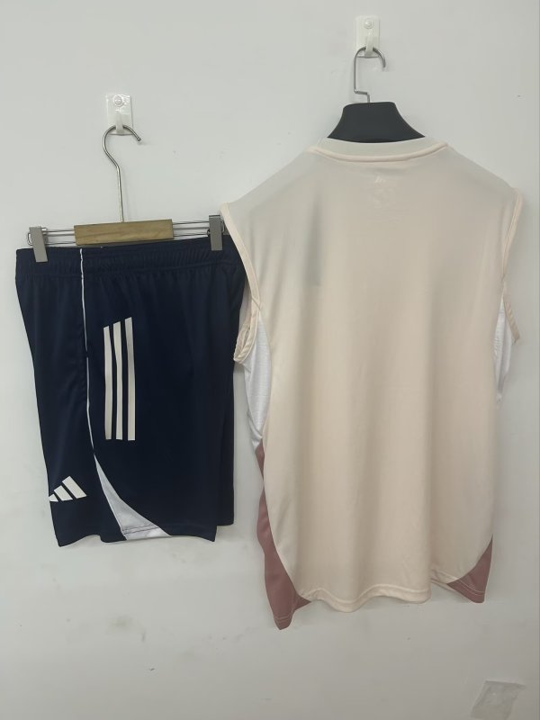 25-26 Aston Villa Beige Tank top and shorts suit