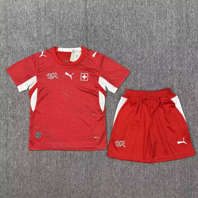 26-27 Switzerland Home Kids Soccer Jersey