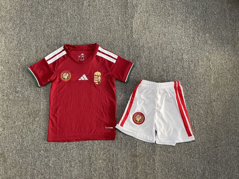 26-27 Hungary Home Kids Soccer Jersey