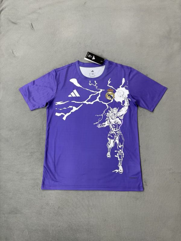 25-26 RMA & Marvel Joint Edition Fans Purple Training shirts