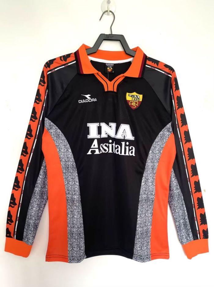 1998-1999 Roma Second Away Long Sleeve Retro Soccer Jersey (长袖)