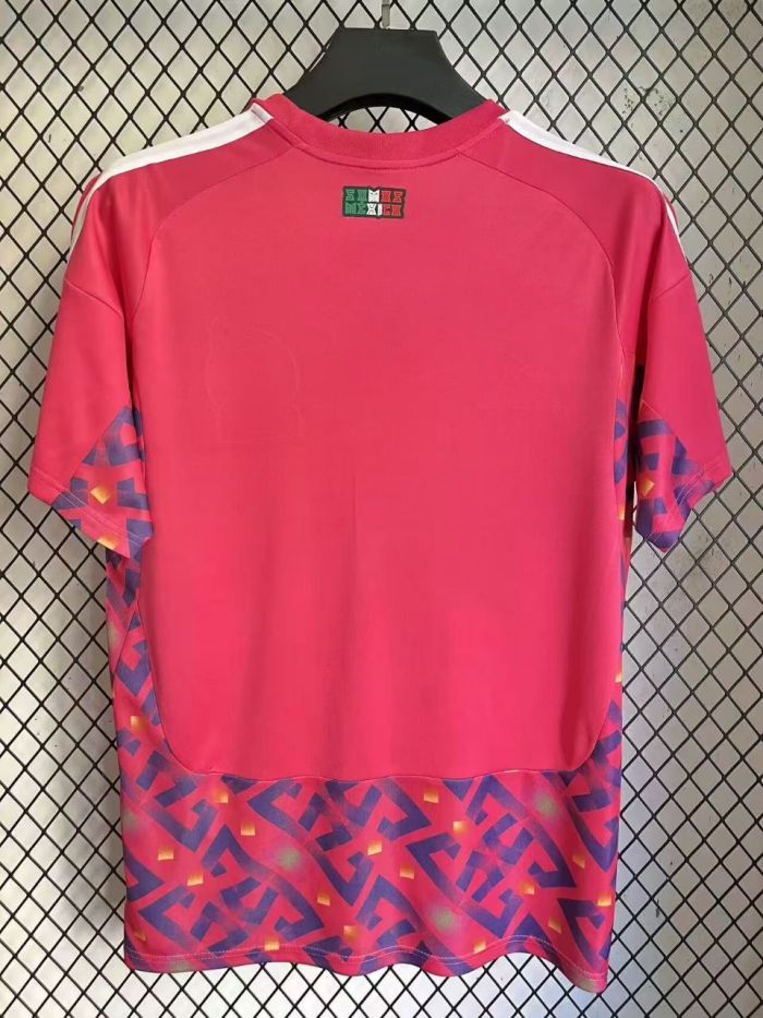 25-26 Mexico Pink Goalkeeper Fans Soccer Jersey