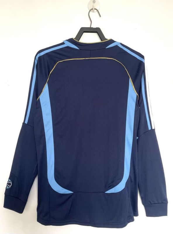 2006 Argentina Away Retro Long Sleeves Soccer Jersey